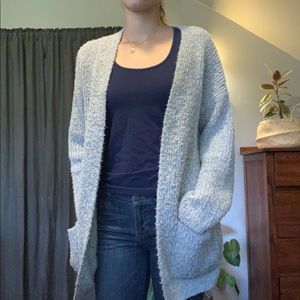 Oversized Grey Cardigan
